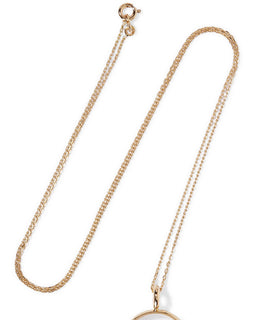 Aurelie Bidermann Baby Chivor 18 Karat Gold Sapphire Necklace