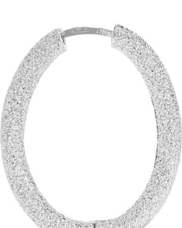 Carolina Bucci Florentine 18 Karat White Gold Hoop Earrings