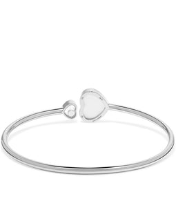 Chopard Happy Hearts 18 Karat White Gold Diamond And Mother Of Pearl Cuff